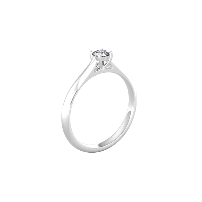 By Request 18ct White Gold 0.25ct Diamond Ring - Ring Size K.5