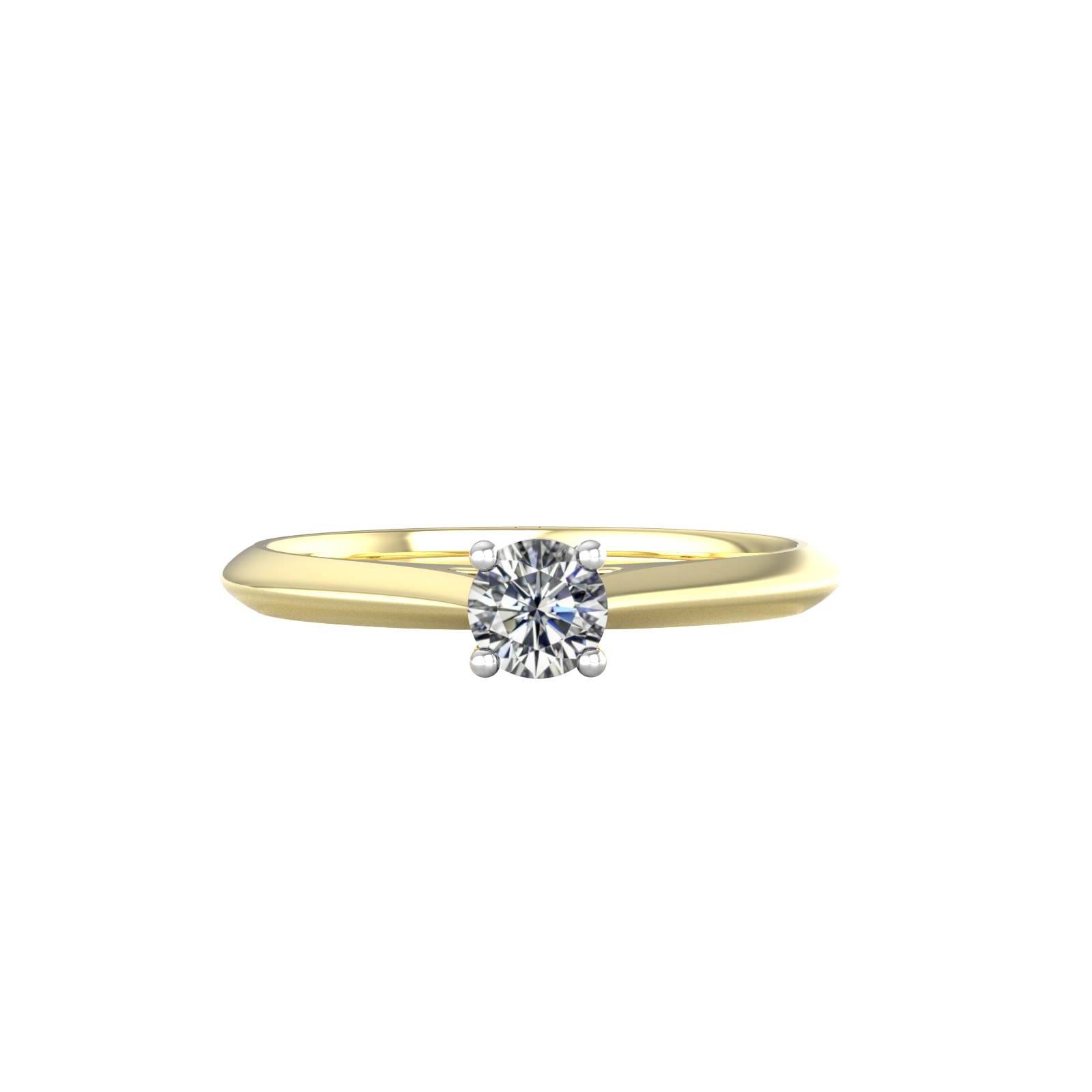 18ct White & Yellow Gold 0.33ct Diamond Ring