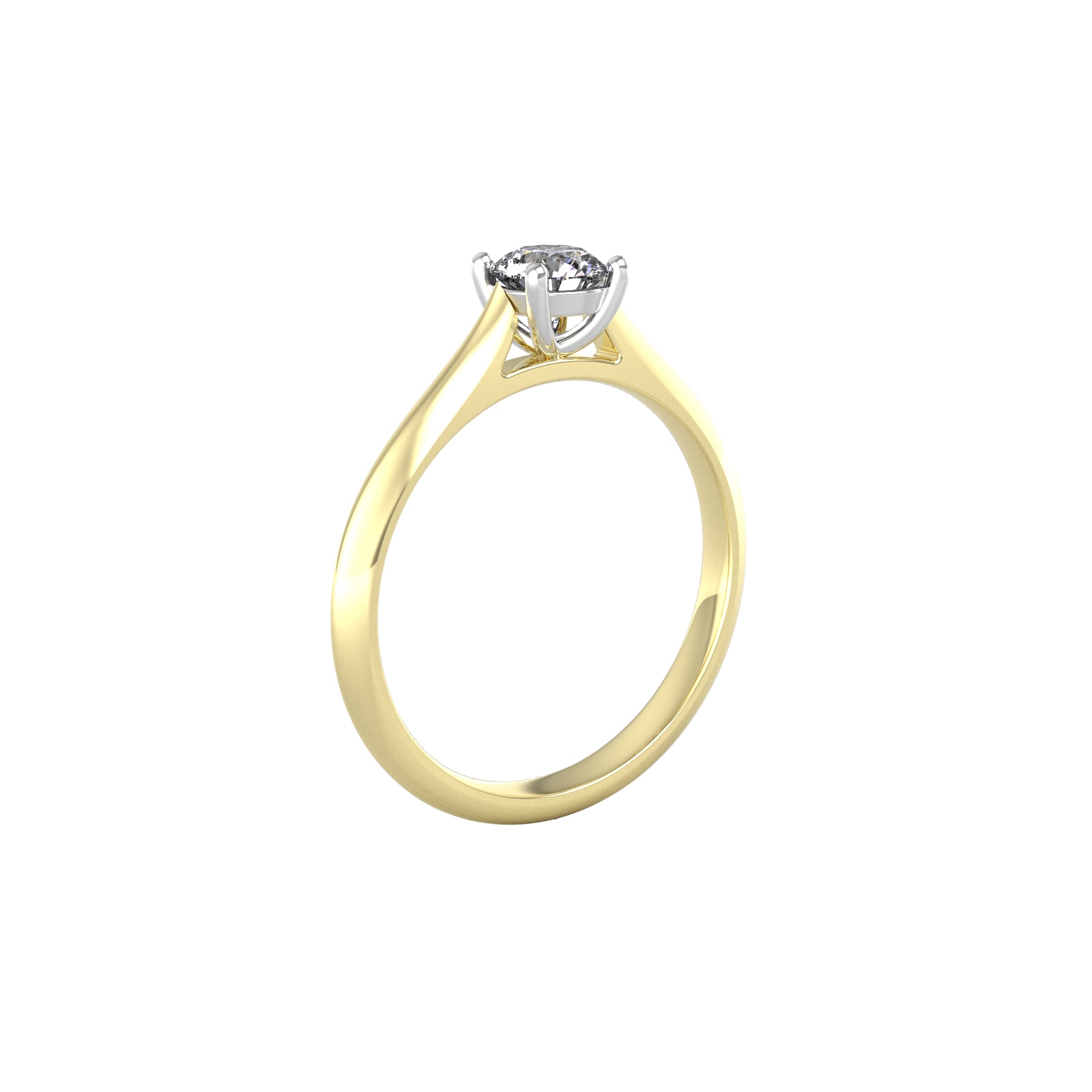 18ct White & Yellow Gold 0.40ct Diamond Ring