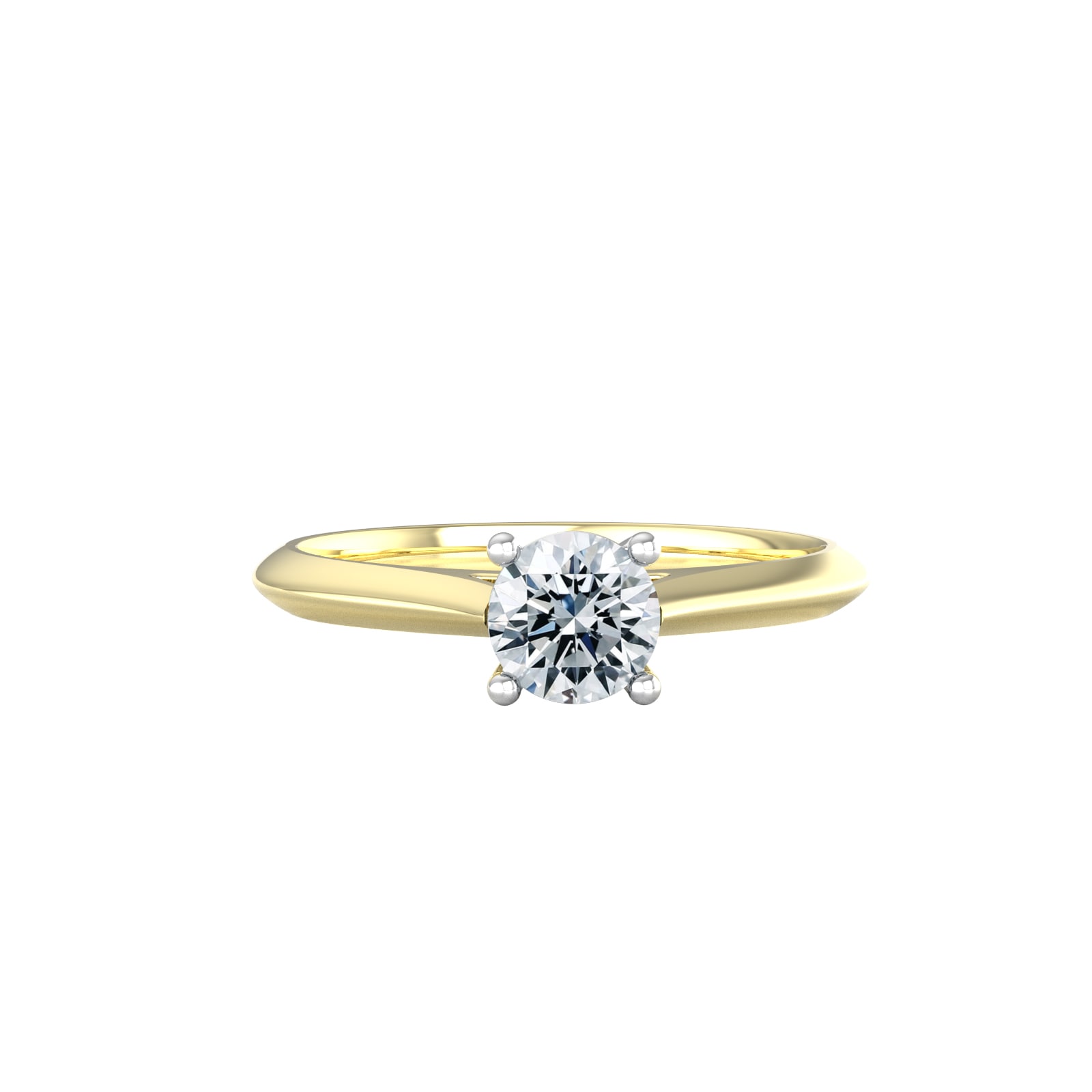 9ct White & Yellow Gold 0.50ct Diamond Ring