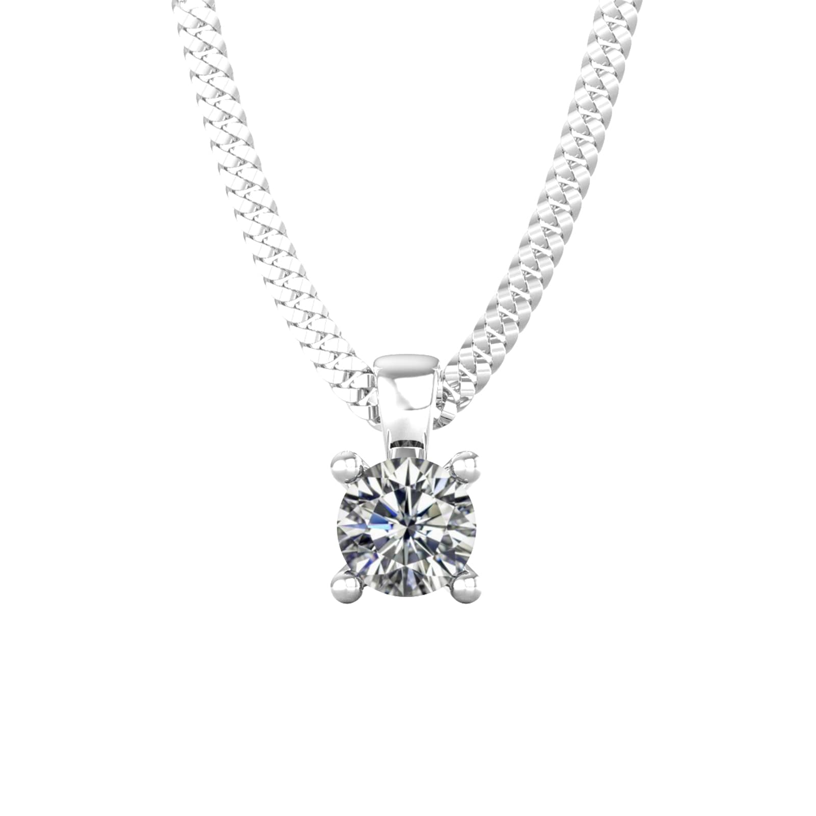 By Request 18ct White Gold 0.33ct Solitaire Diamond Pendant By Request 18ct White Gold 0.33ct Solitaire Diamond Pendant