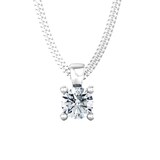 By Request 9ct White Gold 0.60ct Solitaire Diamond Pendant