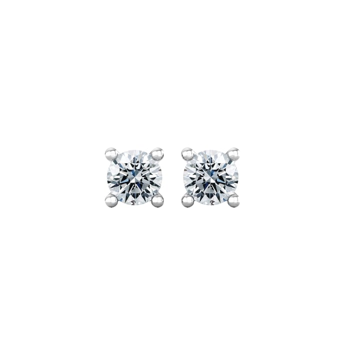 By Request 9ct White Gold 0.25cttw Solitaire Diamond Stud Earrings