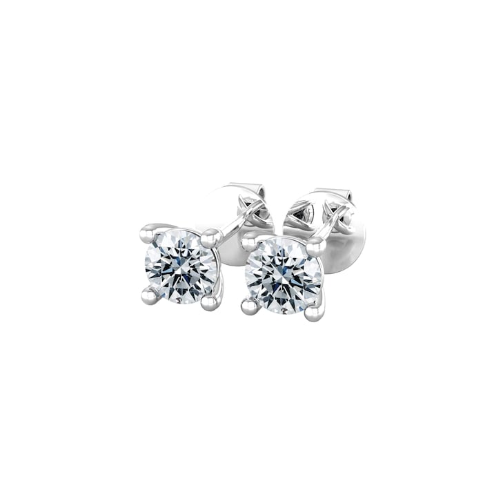 By Request 9ct White Gold 0.25cttw Solitaire Diamond Stud Earrings