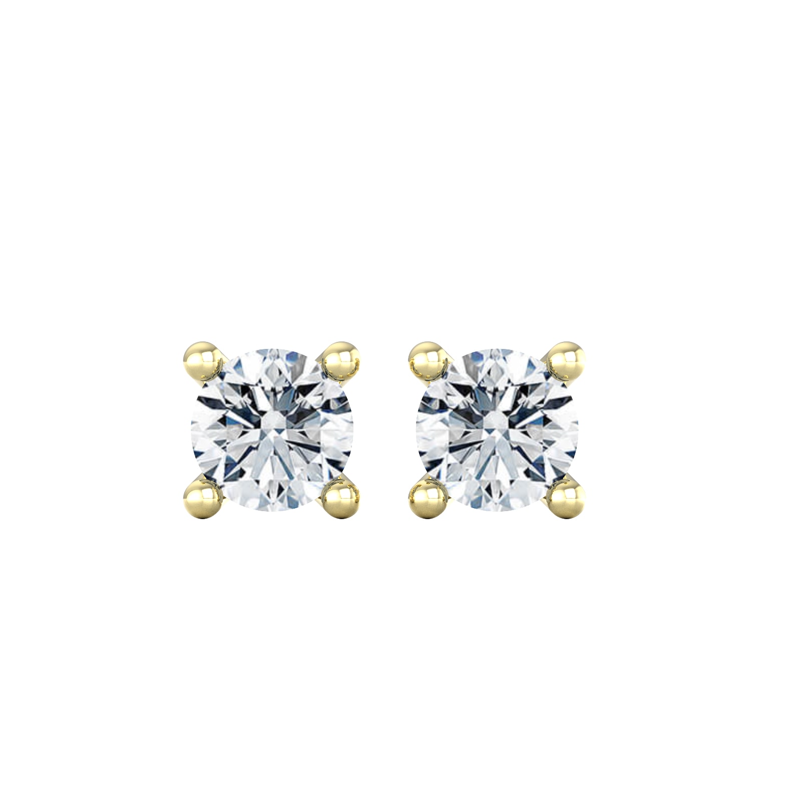 By Request 18ct Yellow Gold 0.60cttw Solitaire Diamond Stud Earrings By Request 18ct Yellow Gold 0.60cttw Solitaire Diamond Stud Earrings