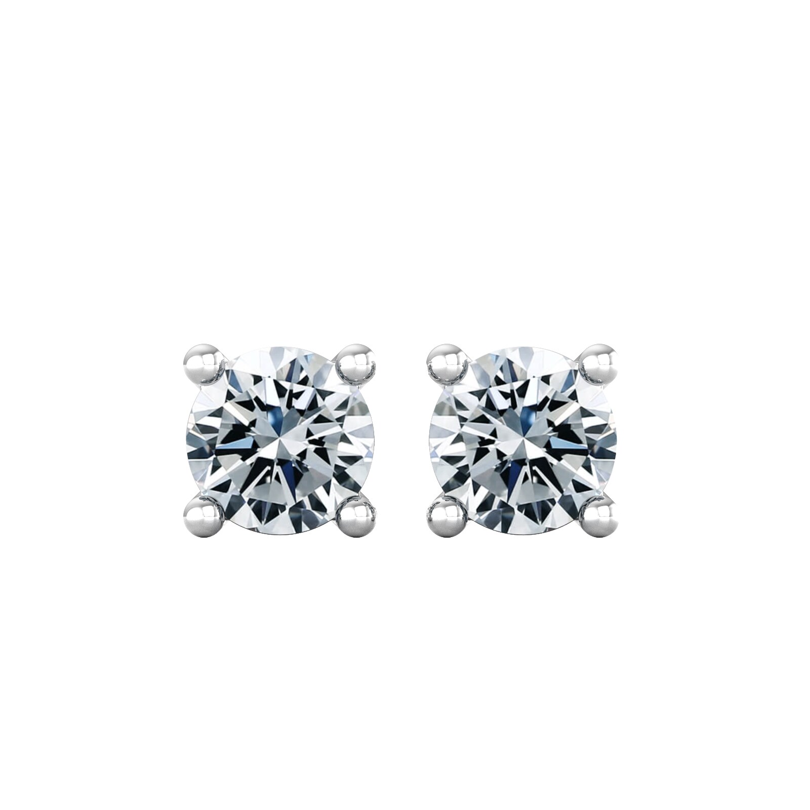 By Request 18ct White Gold 0.75cttw Solitaire Diamond Stud Earrings