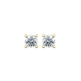By Request 9ct Yellow Gold 0.25cttw Solitaire Diamond Stud Earrings