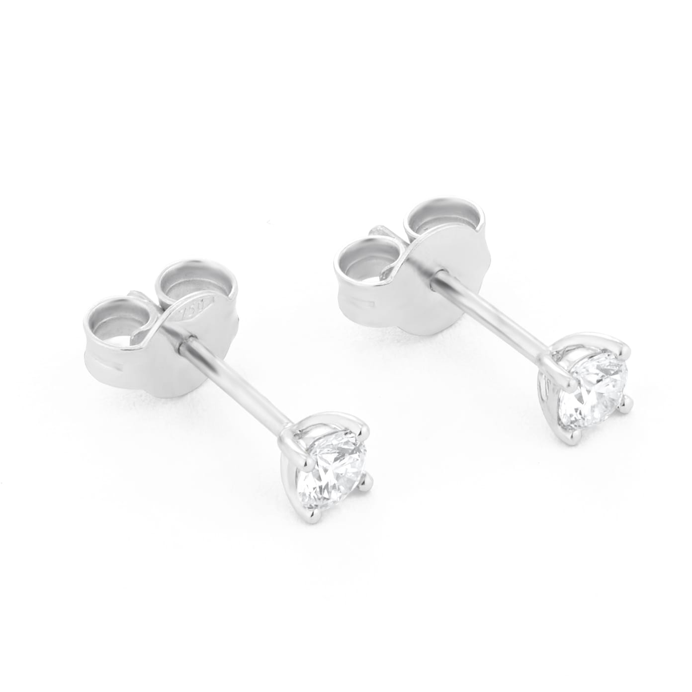 By Request 18ct White Gold 0.33cttw Solitaire Diamond Stud Earrings