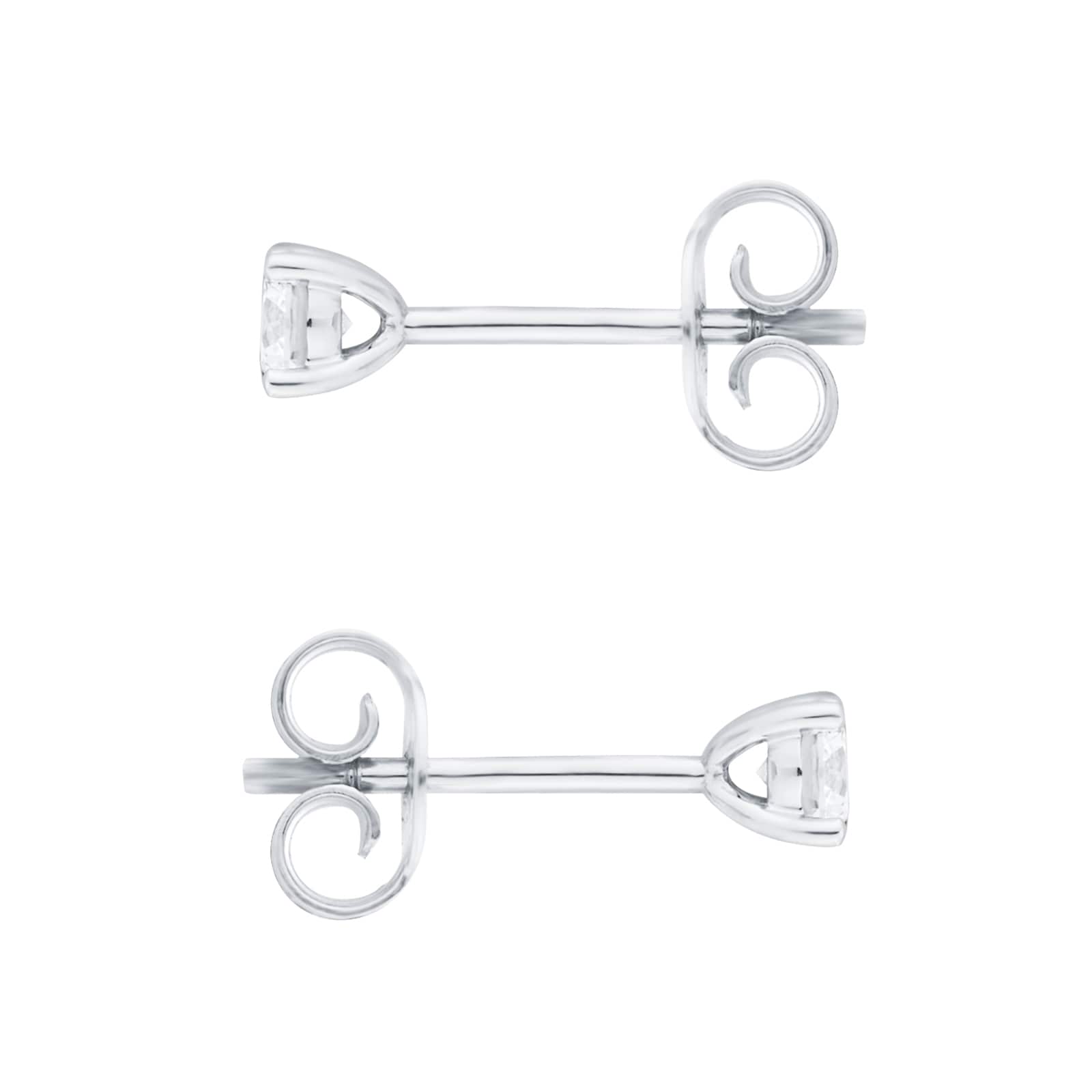 By Request 18ct White Gold 0.33cttw Solitaire Diamond Stud Earrings
