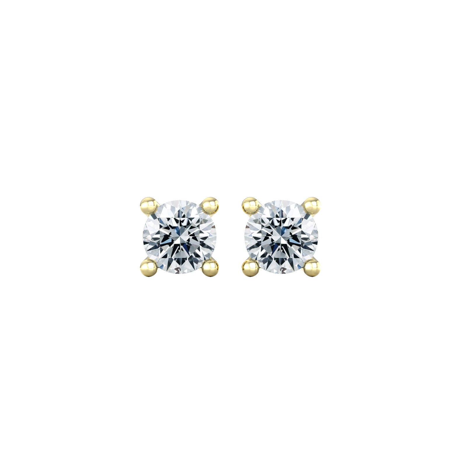 18ct Yellow Gold 0.33cttw Solitaire Diamond Stud Earrings