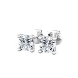 By Request 18ct White Gold 0.50cttw Solitaire Diamond Stud Earrings