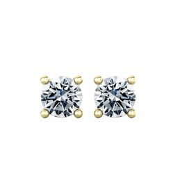 37893556 - 18ct Yellow Gold 0.75cttw Solitaire Diamond Stud Earrings