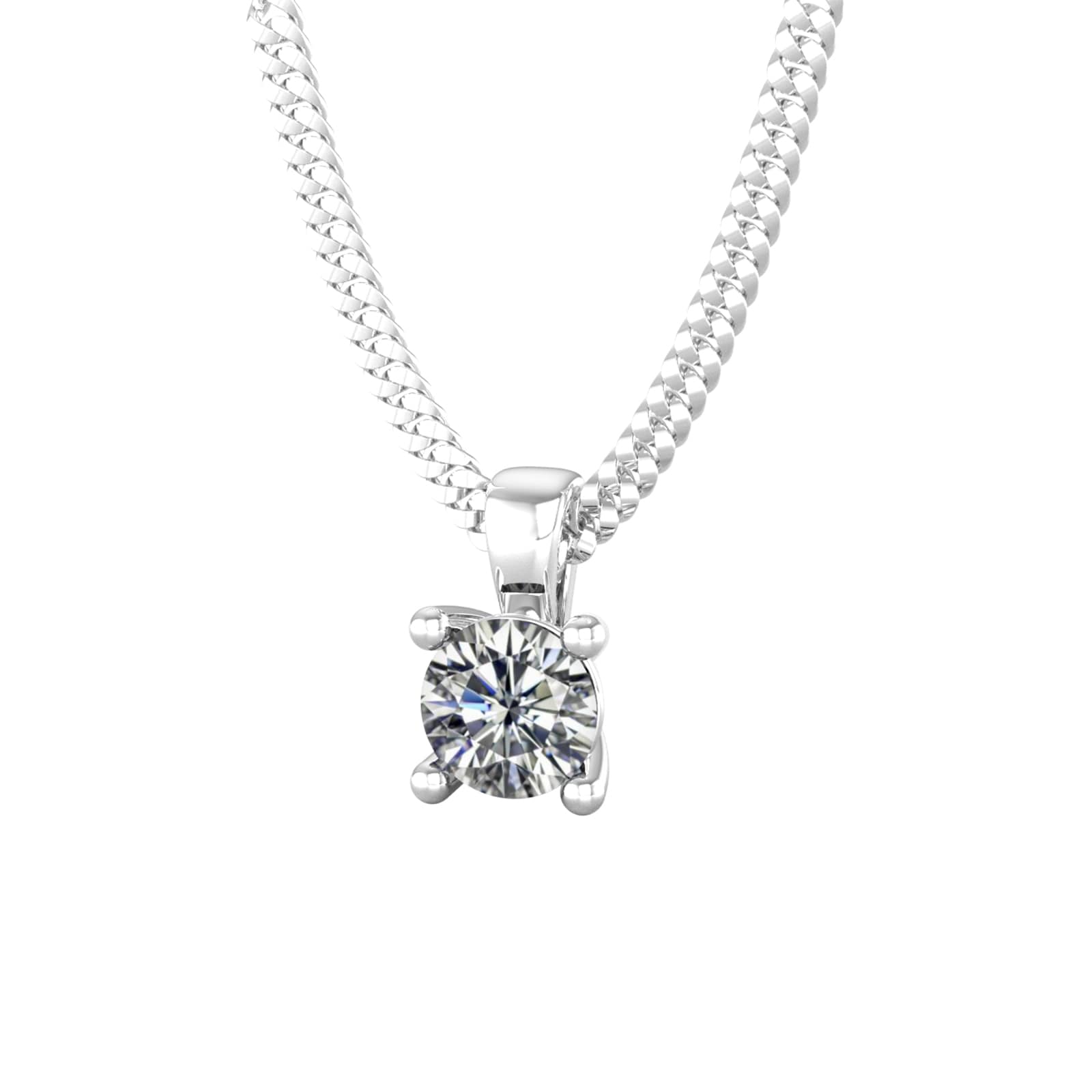 By Request 9ct White Gold 0.33ct Diamond Solitaire Pendant By Request 9ct White Gold 0.33ct Diamond Solitaire Pendant