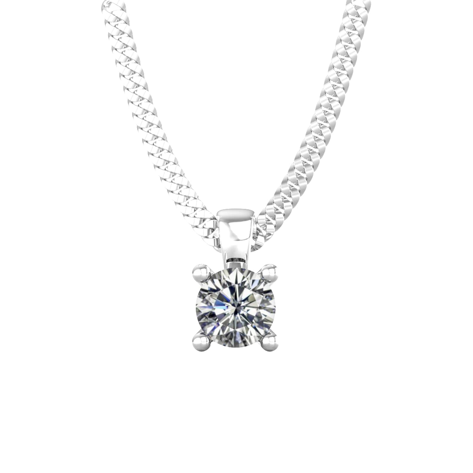 By Request 18ct White Gold 0.33ct Diamond Solitaire Pendant