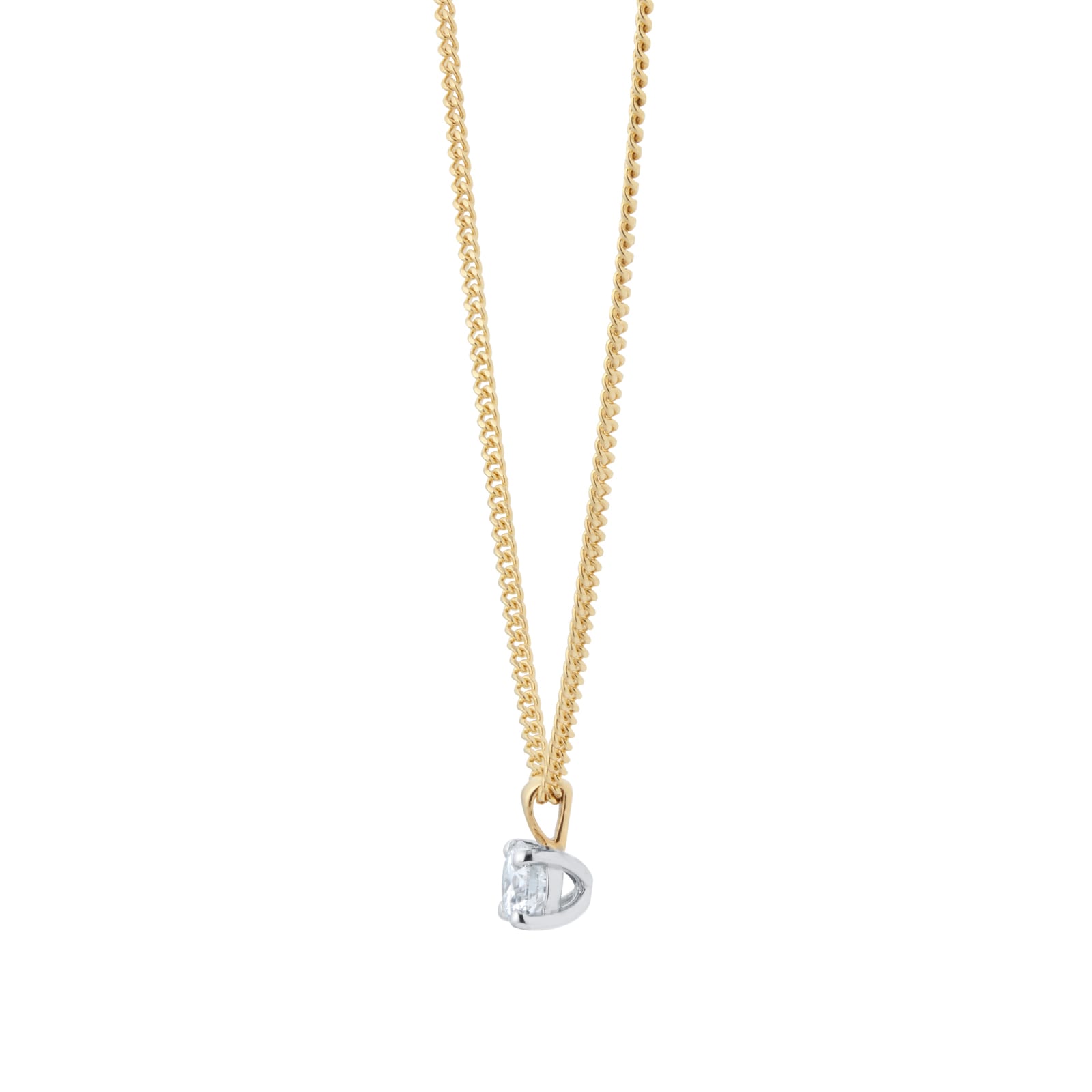 By Request 18ct Yellow & White Gold 0.40ct Diamond Solitaire Pendant