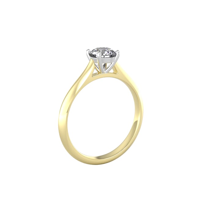 By Request 9ct White & Yellow Gold 1ct Diamond Ring - Ring Size L.5