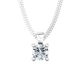 By Request 18ct White Gold 0.50ct Diamond Solitaire Pendant