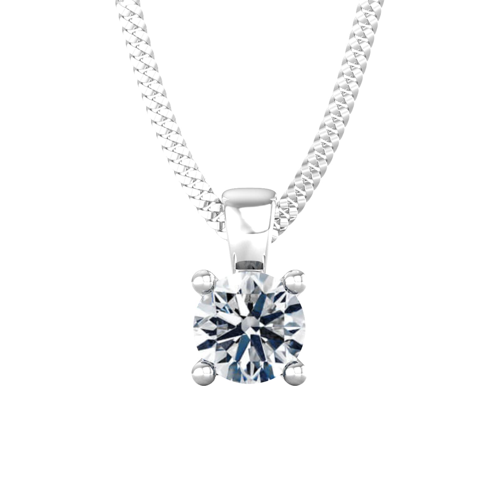 By Request 18ct White Gold 0.75ct Diamond Solitaire Pendant By Request 18ct White Gold 0.75ct Diamond Solitaire Pendant