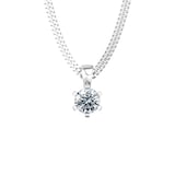 By Request 18ct White Gold 0.33ct Solitaire Diamond Pendant