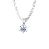 By Request 18ct White Gold 0.33ct Solitaire Diamond Pendant