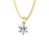 By Request 18ct Yellow & White Gold 0.50ct Solitaire Diamond Pendant