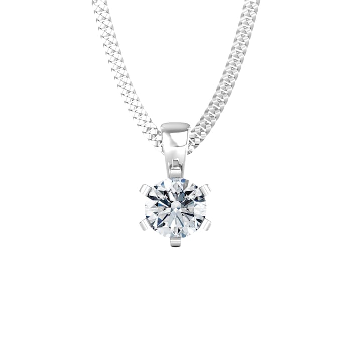 By Request 18ct White Gold 0.60ct Solitaire Diamond Pendant