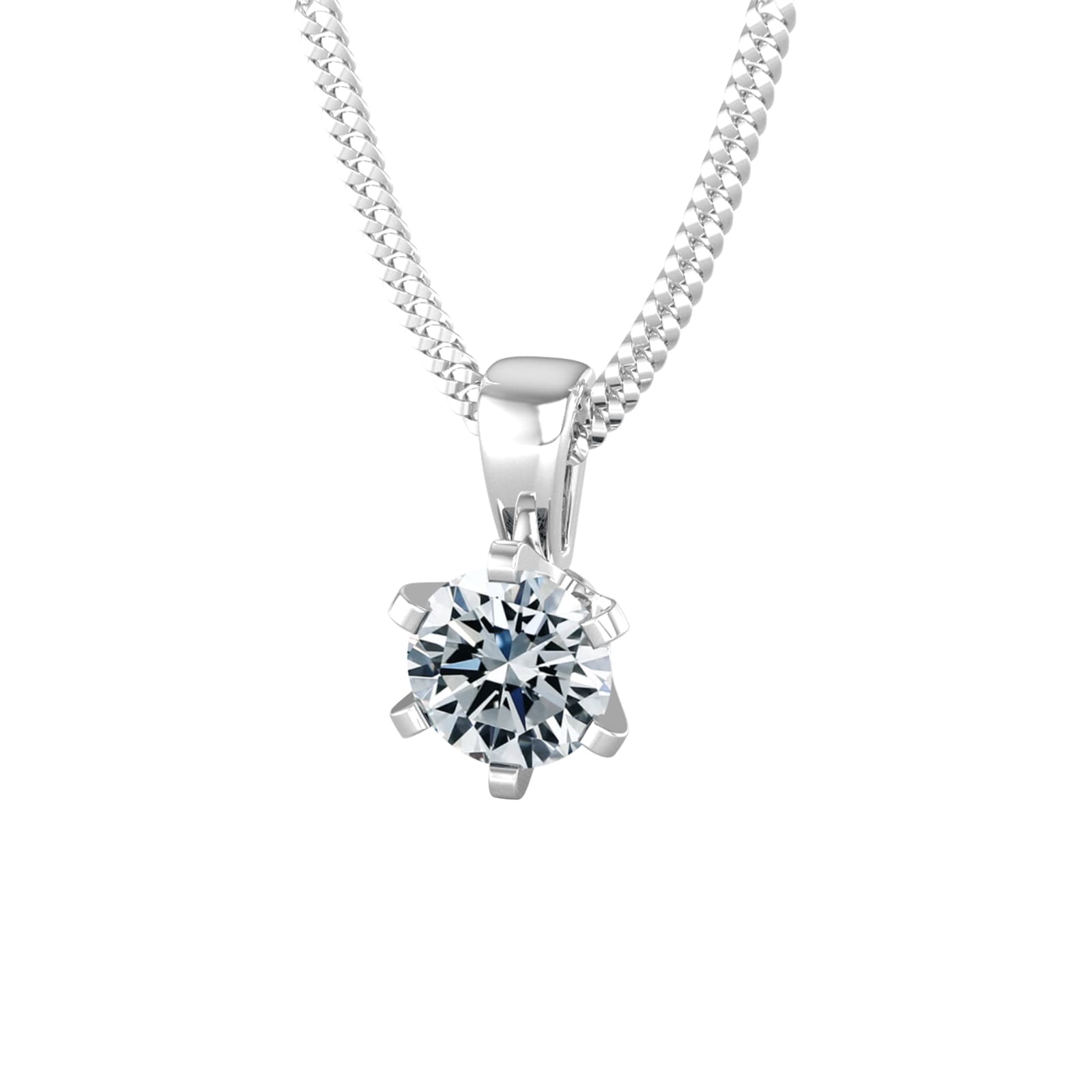 By Request 18ct White Gold 0.75ct Solitaire Diamond Pendant By Request 18ct White Gold 0.75ct Solitaire Diamond Pendant