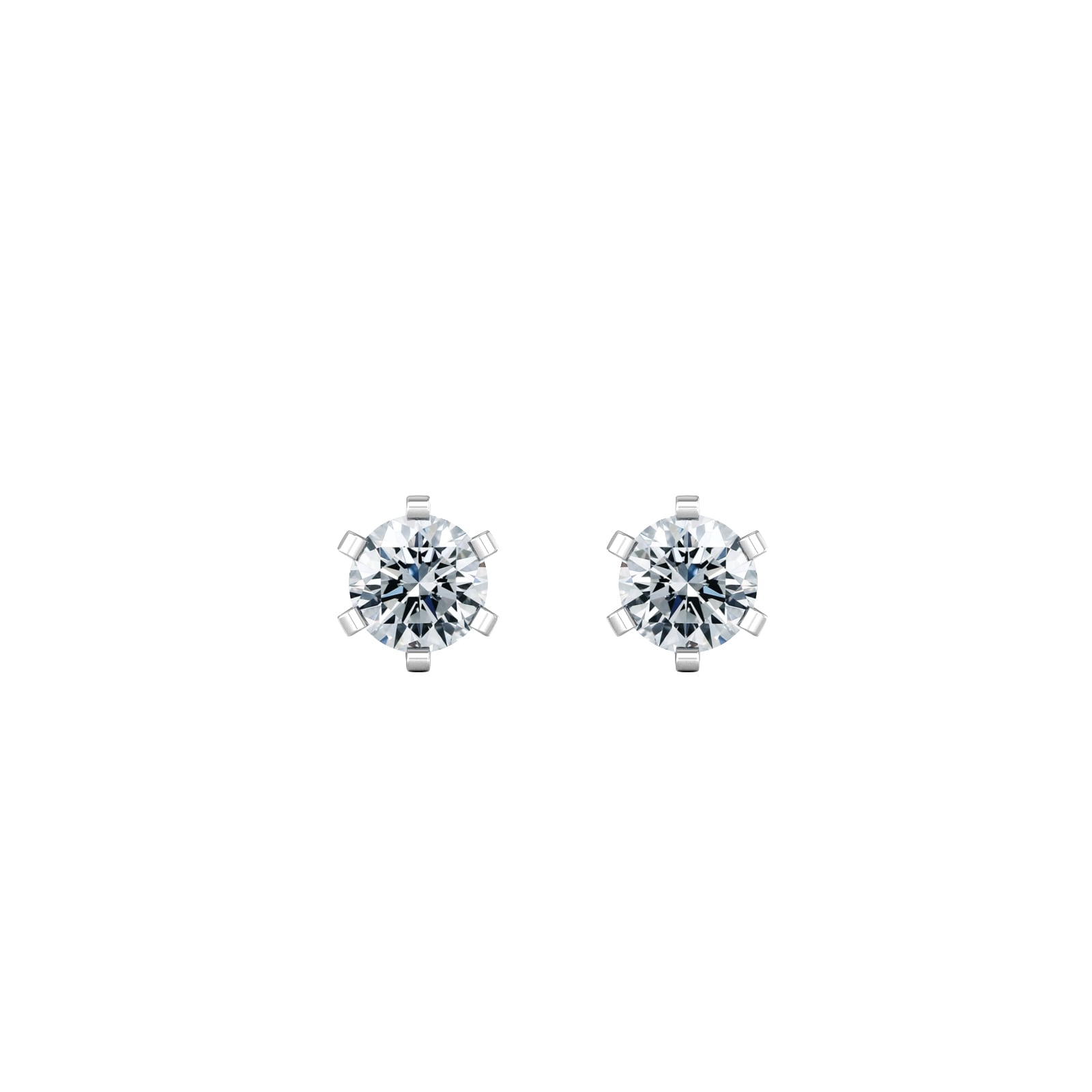 9ct White Gold 0.25cttw Solitaire Diamond Stud Earrings