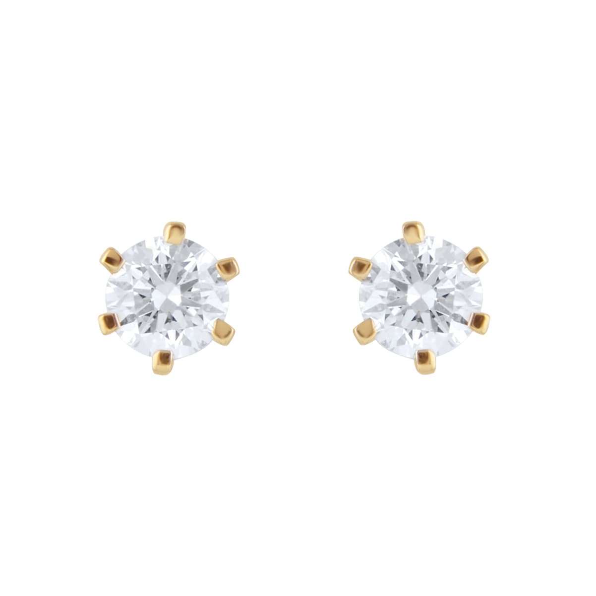 By Request 9ct Yellow Gold 0.25cttw Solitaire Diamond Stud Earrings
