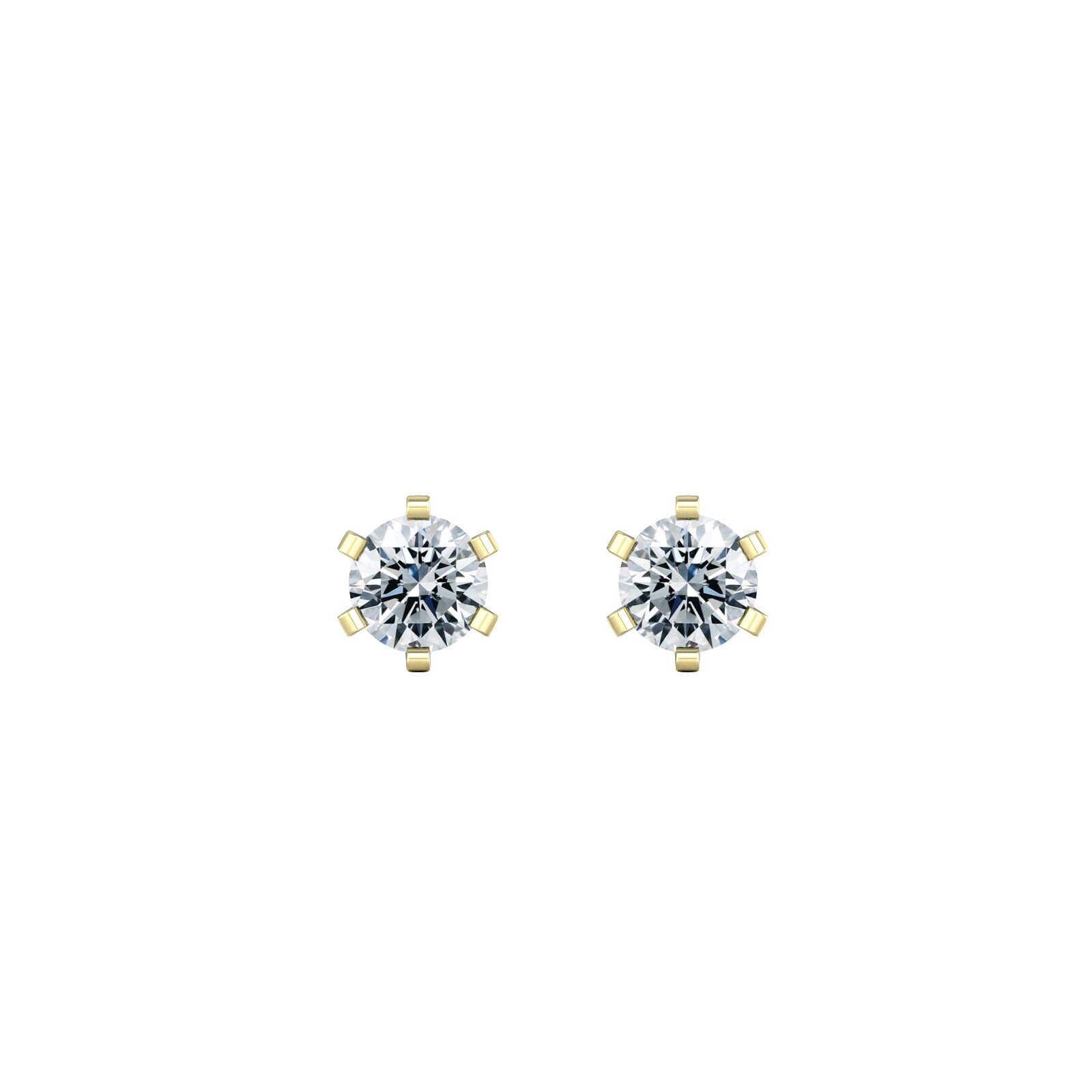 18ct Yellow Gold 0.33cttw Solitaire Diamond Stud Earrings