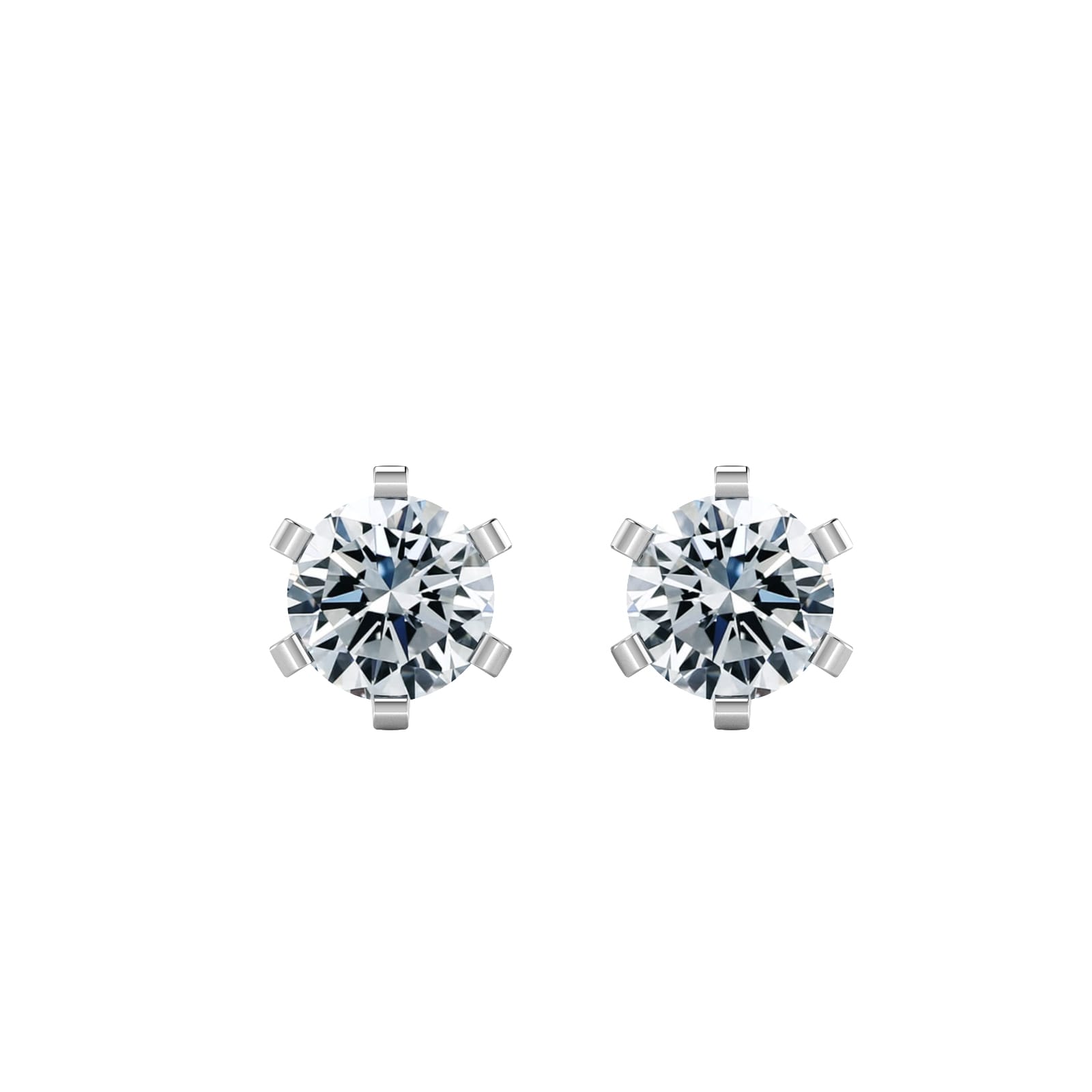 By Request 18ct White Gold 0.75cttw Solitaire Diamond Stud Earrings By Request 18ct White Gold 0.75cttw Solitaire Diamond Stud Earrings