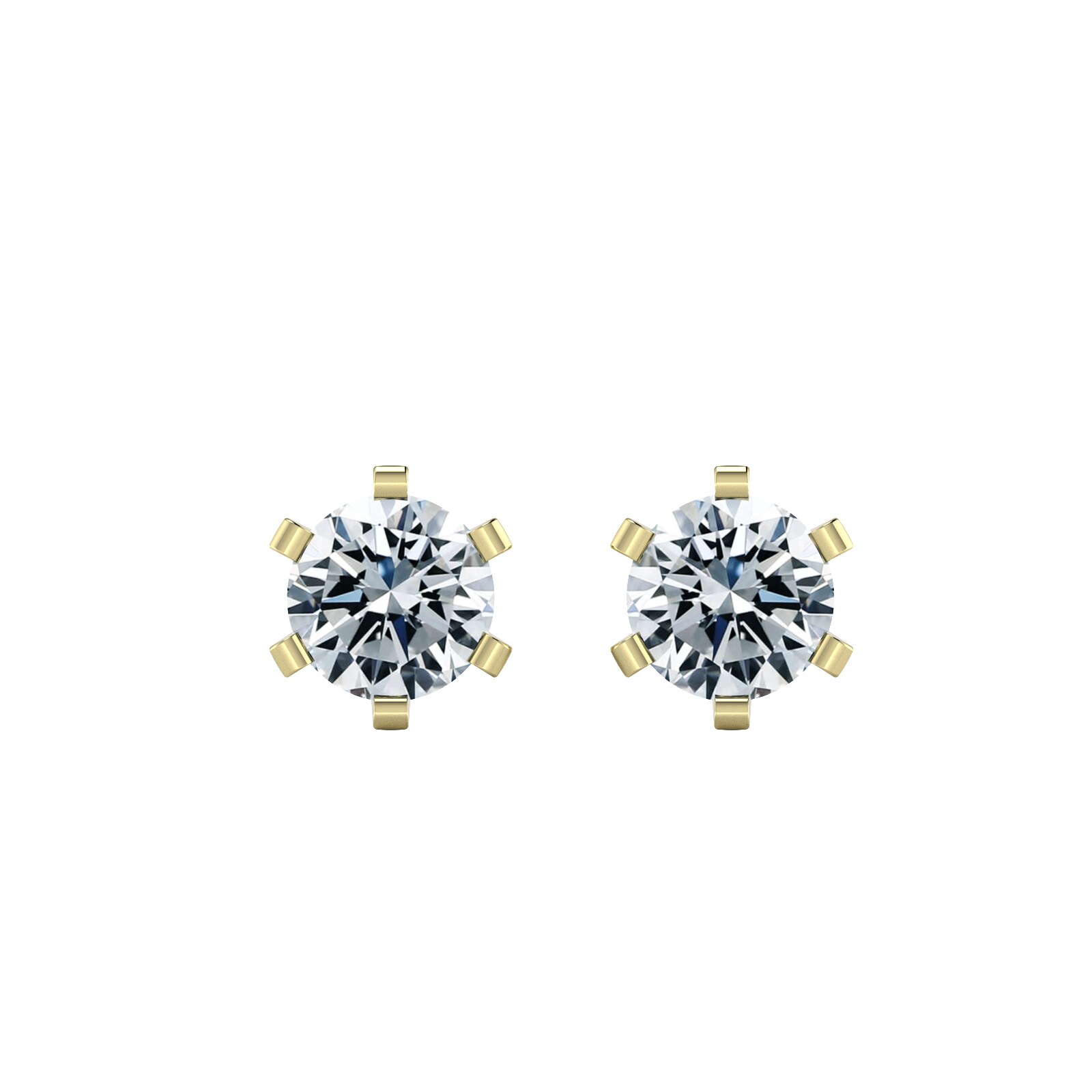 By Request 18ct Yellow Gold 0.75cttw Solitaire Diamond Stud Earrings By Request 18ct Yellow Gold 0.75cttw Solitaire Diamond Stud Earrings