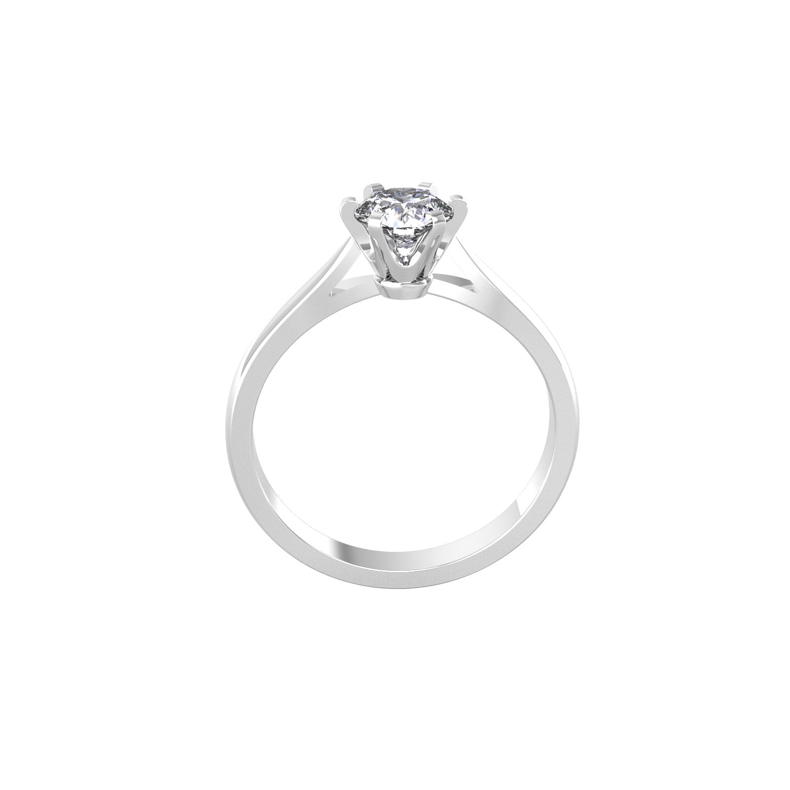 By Request 9ct White Gold 0.75ct Diamond Ring - Ring Size K.5