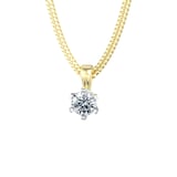 By Request 18ct Yellow & White Gold 0.25ct Solitaire Diamond Pendant