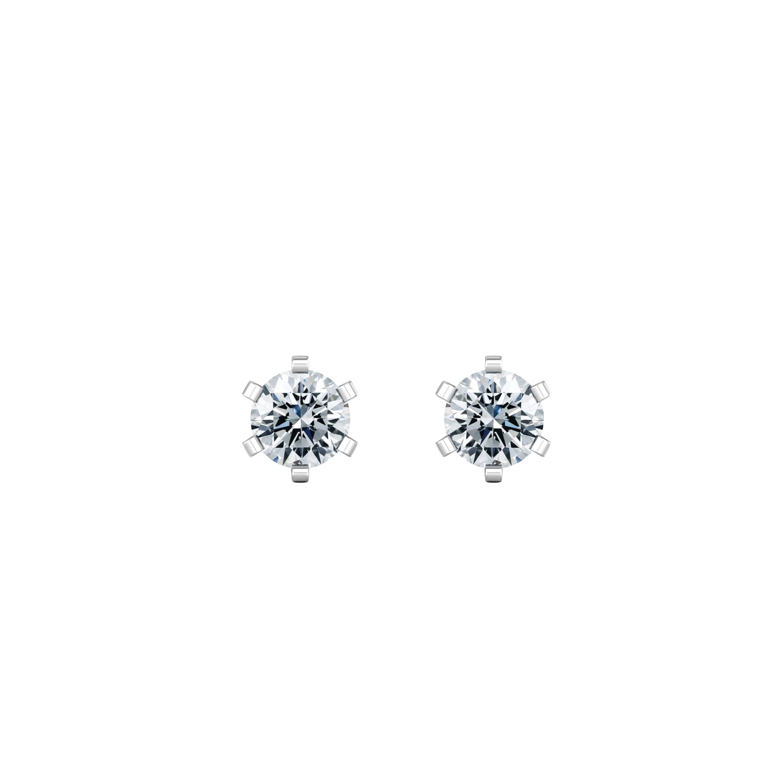 By Request 18ct White Gold 0.25cttw Solitaire Diamond Stud Earrings