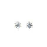 By Request 18ct Yellow Gold 0.25cttw Solitaire Diamond Stud Earrings
