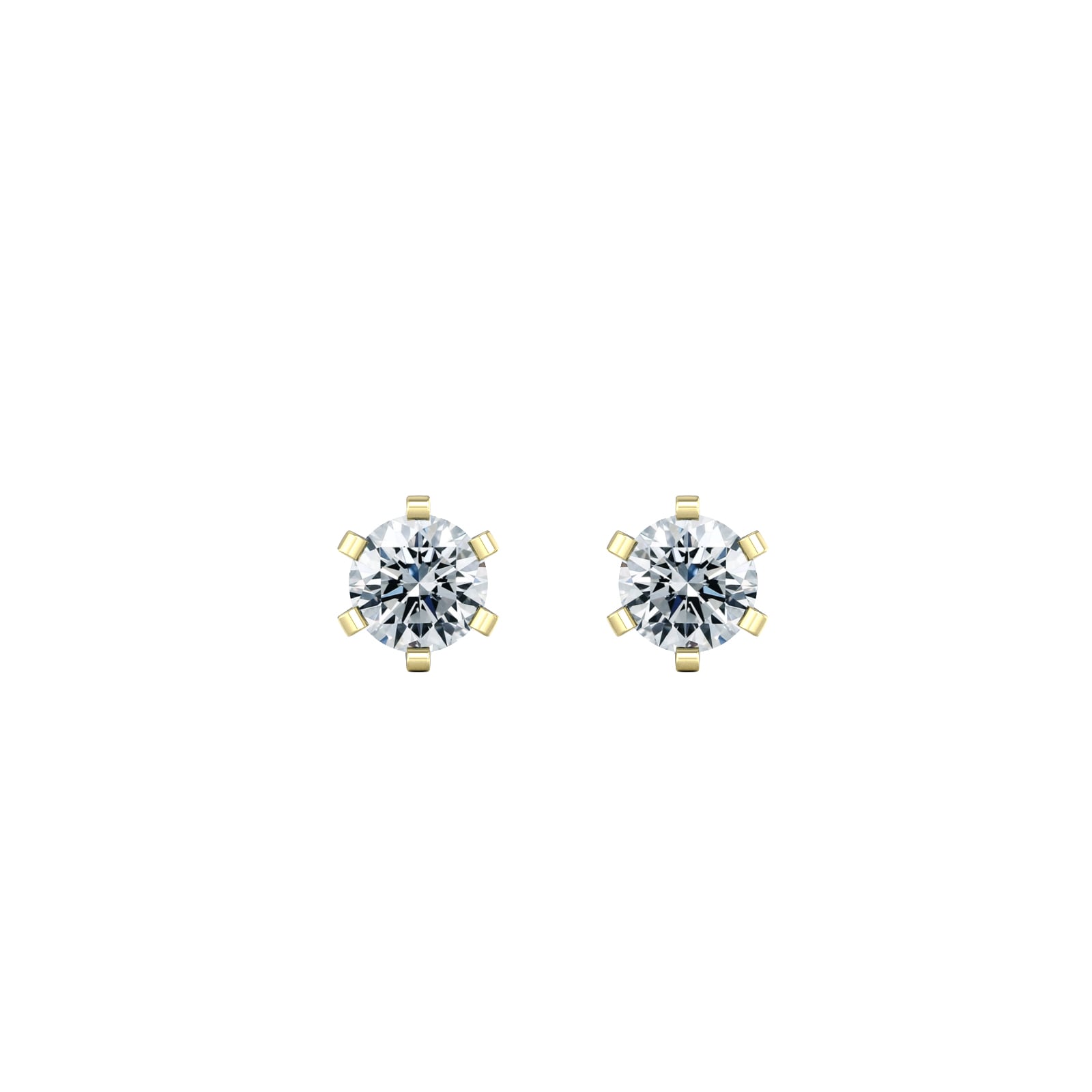 18ct Yellow Gold 0.33cttw Solitaire Diamond Stud Earrings