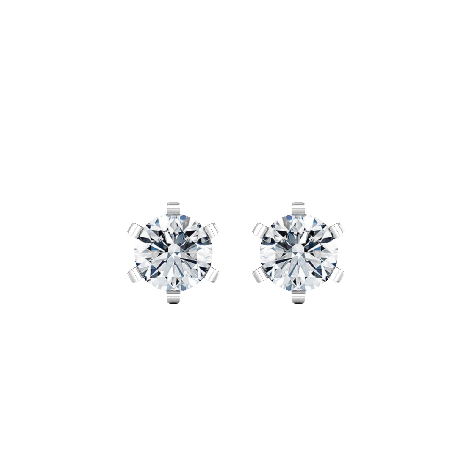By Request 9ct White Gold 0.40cttw Solitaire Diamond Stud Earrings By Request 9ct White Gold 0.40cttw Solitaire Diamond Stud Earrings