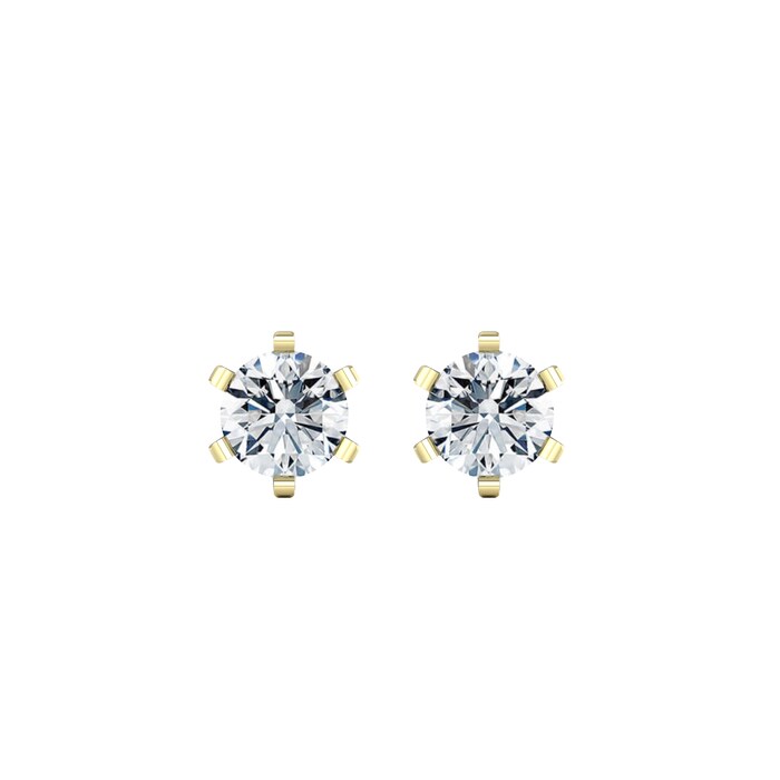 By Request 9ct Yellow Gold 0.40cttw Solitaire Diamond Stud Earrings