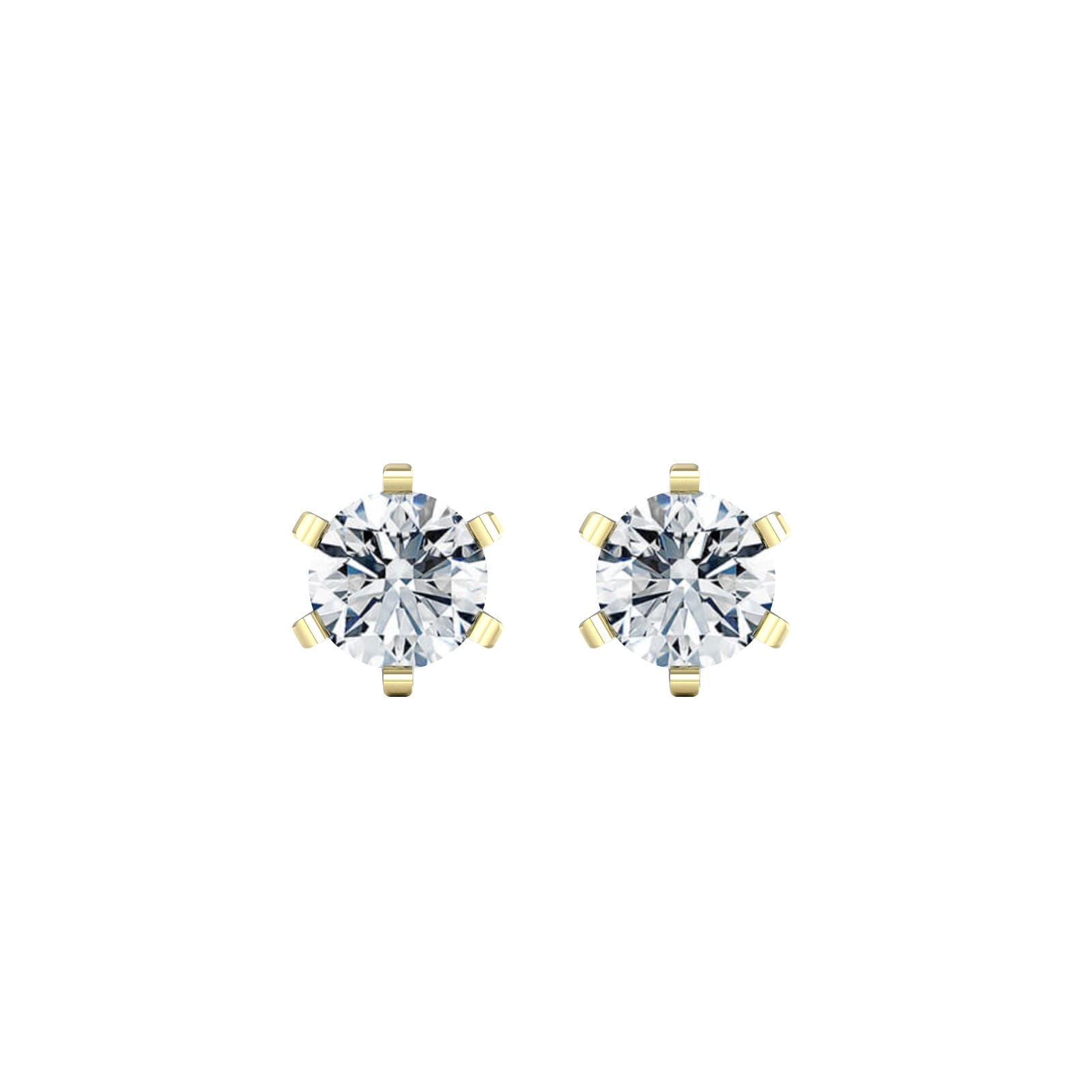 By Request 18ct Yellow Gold 0.50cttw Solitaire Diamond Stud Earrings By Request 18ct Yellow Gold 0.50cttw Solitaire Diamond Stud Earrings