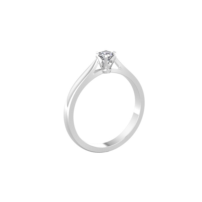 By Request 9ct White Gold 0.33ct Diamond Ring - Ring Size M.5