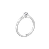 By Request 9ct White Gold 0.33ct Diamond Ring - Ring Size M.5