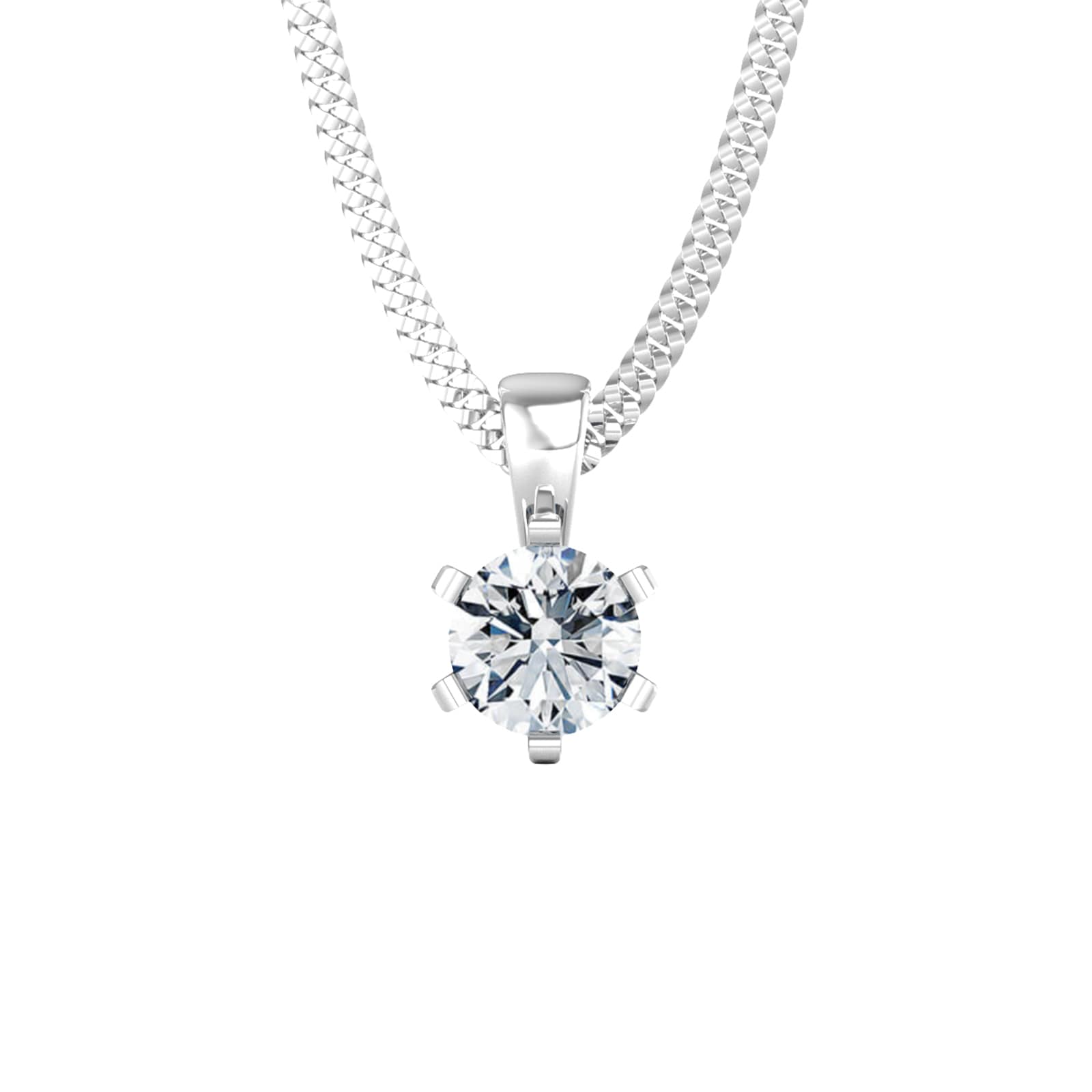 By Request 18ct White Gold 0.50ct Solitaire Diamond Pendant