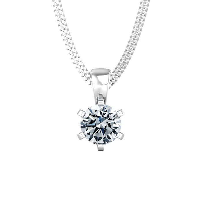 By Request 18ct White Gold 1.00ct Solitaire Diamond Pendant