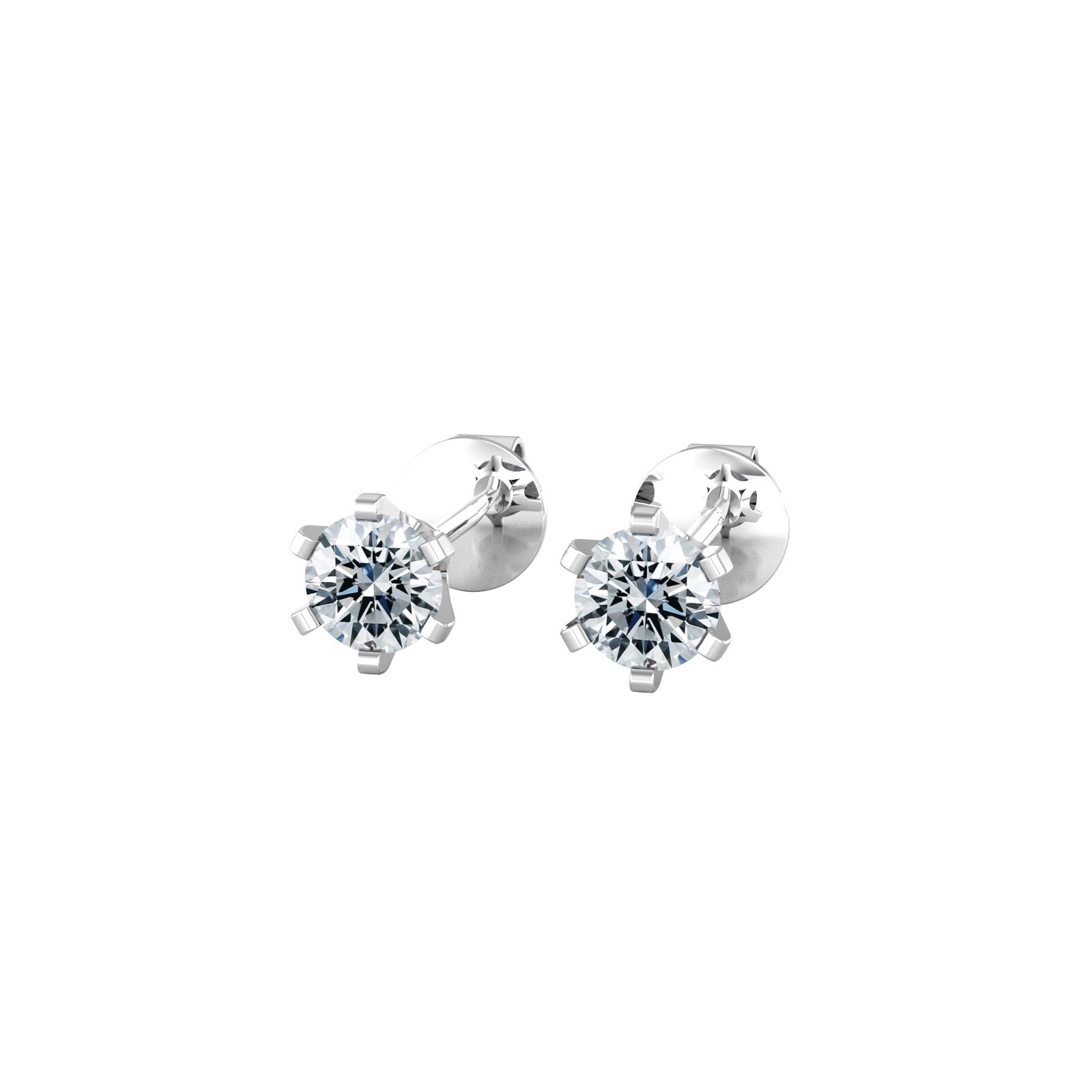 By Request 9ct White Gold 0.33cttw Solitaire Diamond Stud Earrings