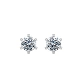 By Request 9ct White Gold 0.75cttw Solitaire Diamond Stud Earrings