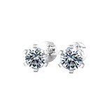 By Request 9ct White Gold 0.75cttw Solitaire Diamond Stud Earrings
