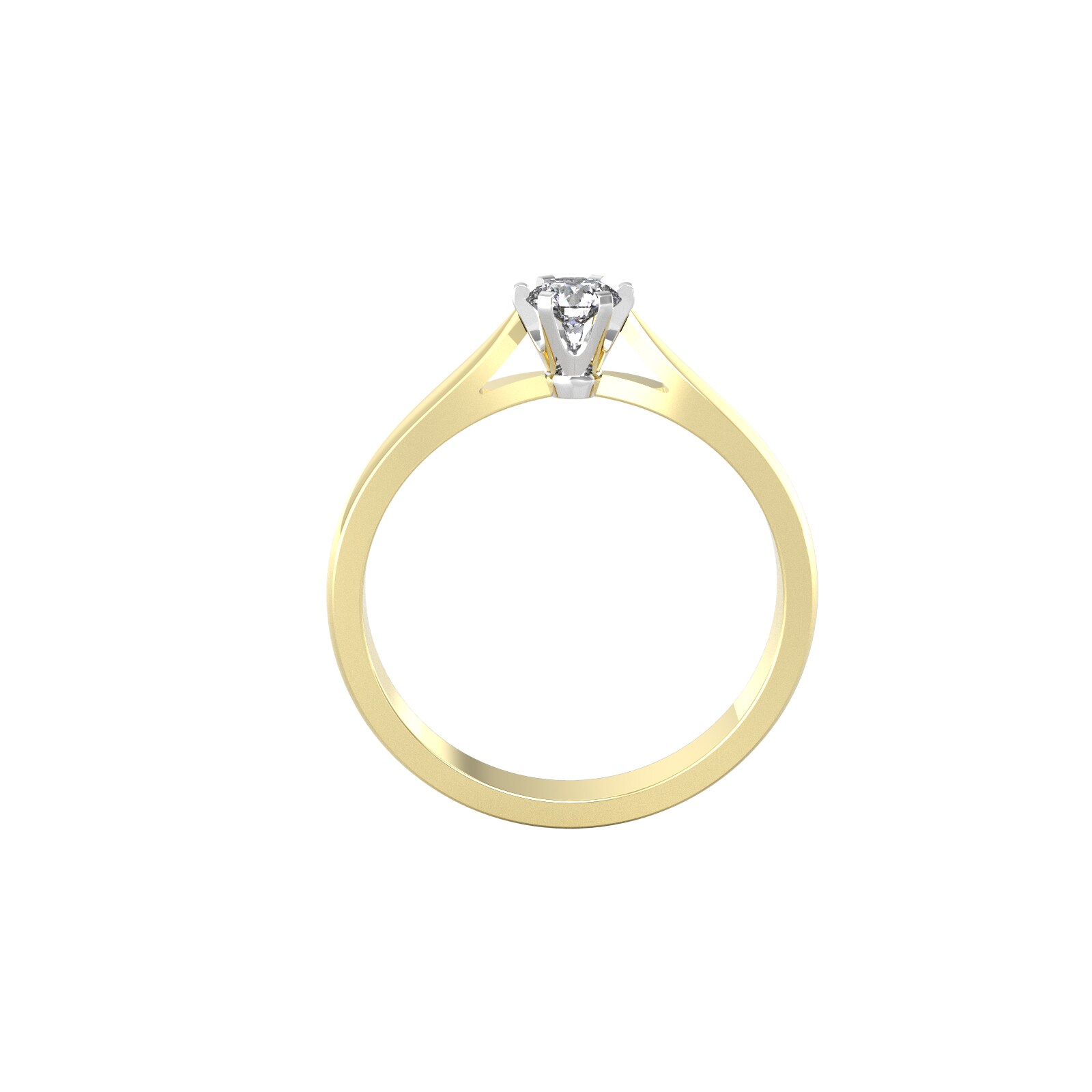 By Request 18ct White & Yellow Gold 0.25ct Diamond Ring