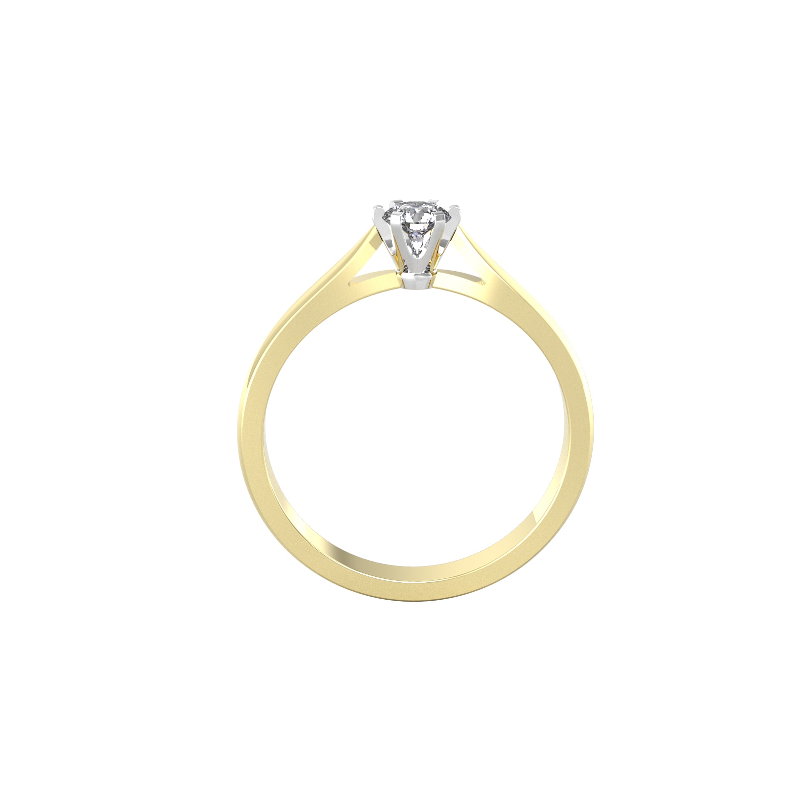 By Request 18ct White & Yellow Gold 0.25ct Diamond Ring
