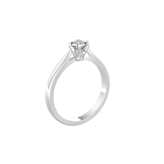 By Request 9ct White Gold 0.40ct Diamond Ring - Ring Size O